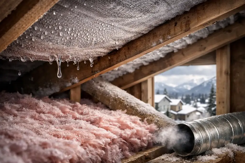 Roof Condensation Causes in Alberta Homes