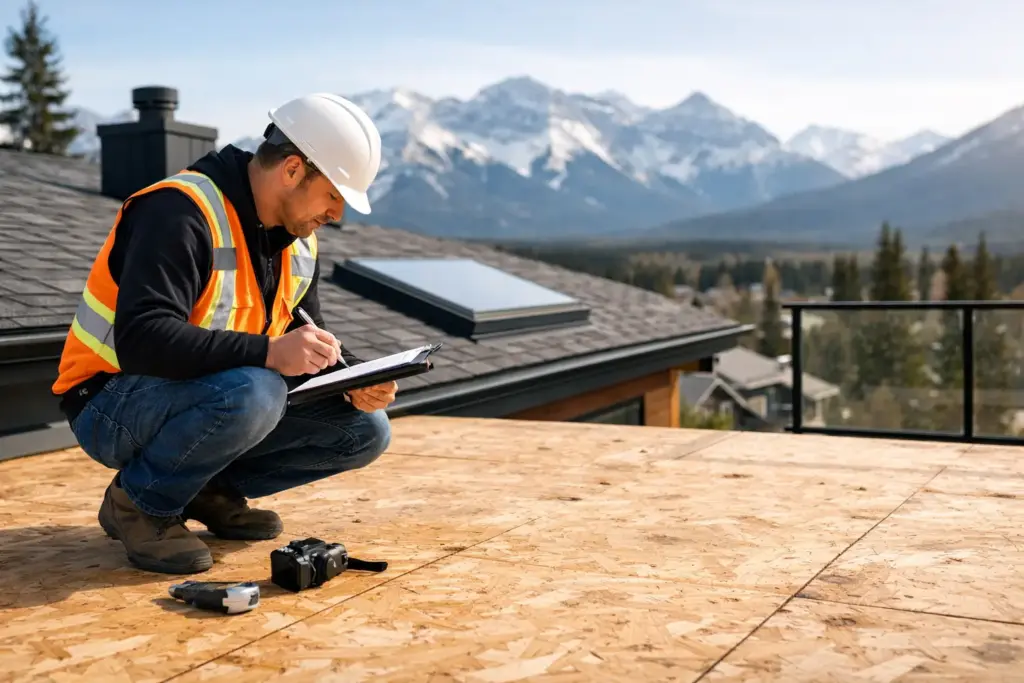 Roof Deck Inspection for Alberta Custom Homes